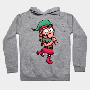 Cute Christmas Elf Girl Hoodie